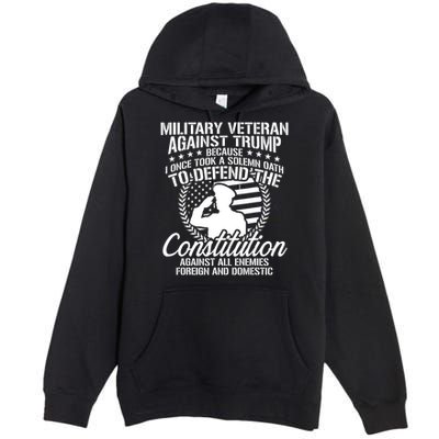 Military Veterans Against Trump Constitution Premium Pullover Hoodie