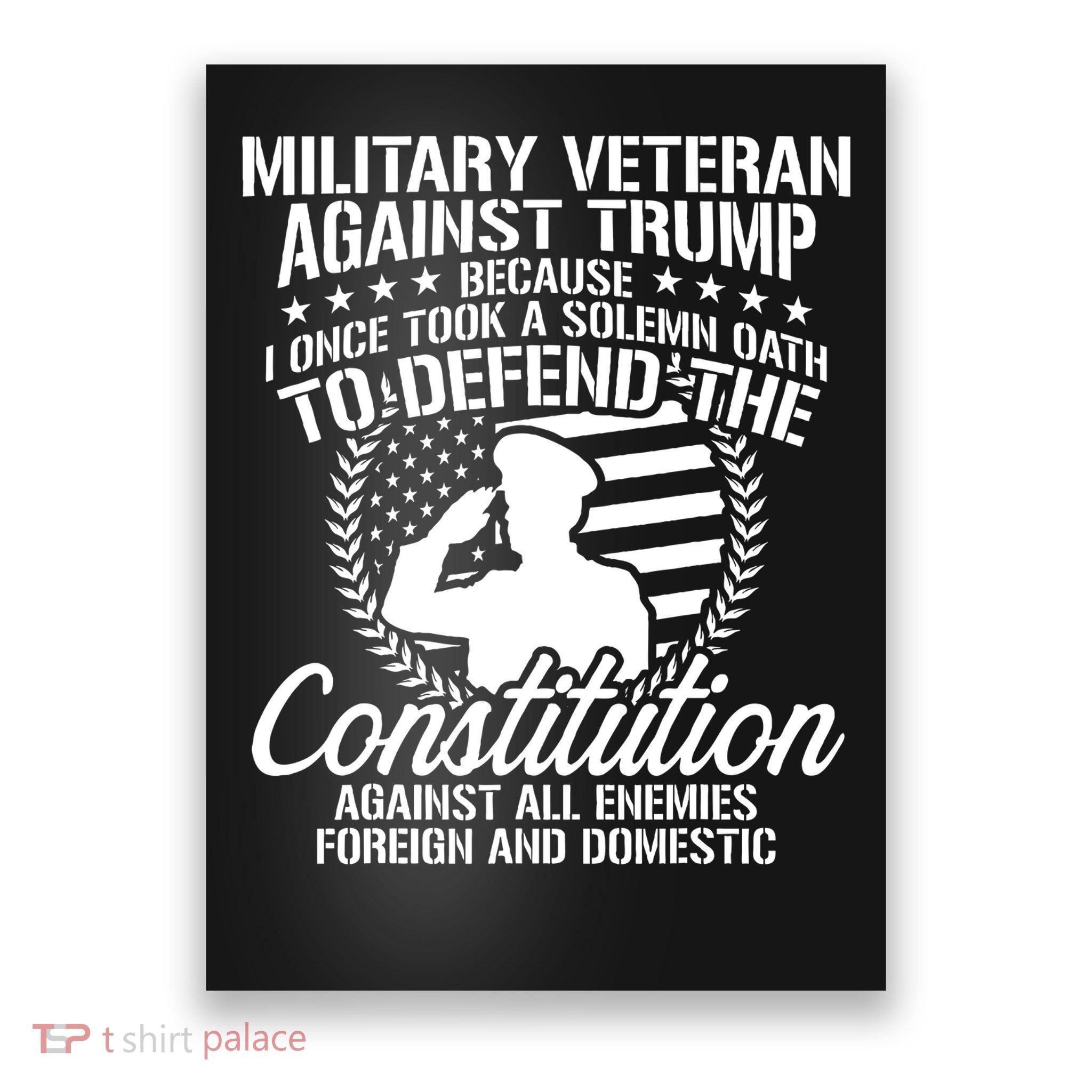 Military Veterans Against Trump Constitution Poster