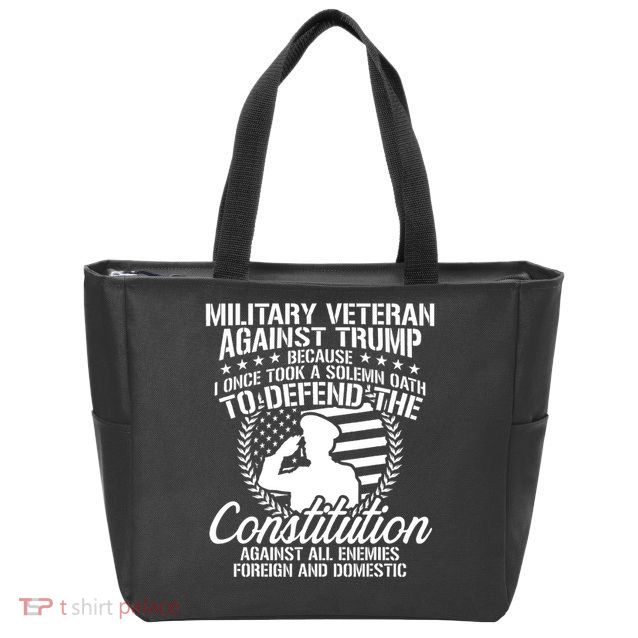 Military Veterans Against Trump Constitution Zip Tote Bag
