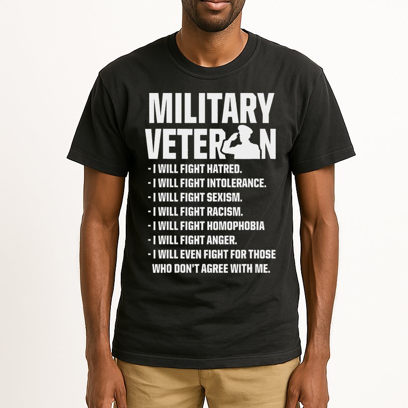 Military Veterans Against Trump 2020 Fight Usa Election Tall T-Shirt
