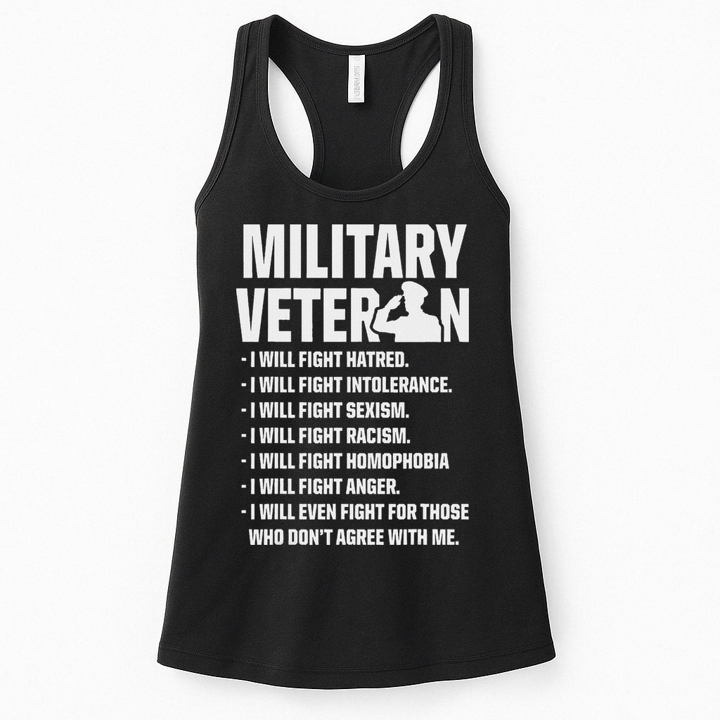 Military Veterans Against Trump 2020 Fight Usa Election Womens Tank Top