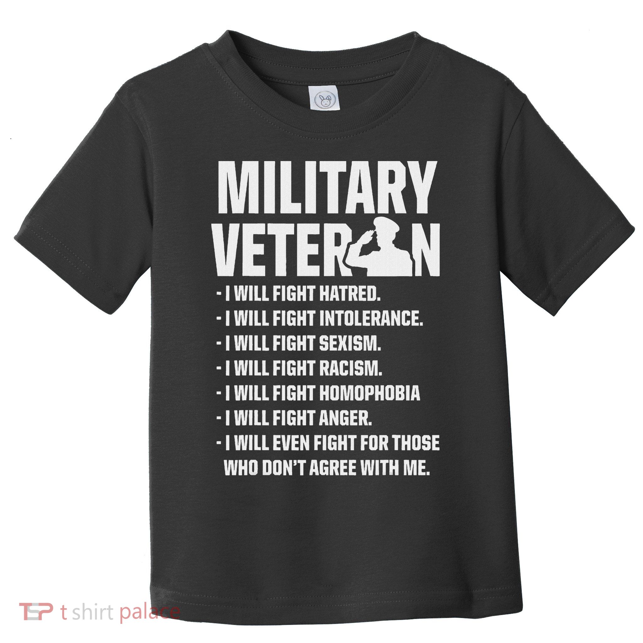 Military Veterans Against Trump 2020 Fight Usa Election Toddler T-Shirt