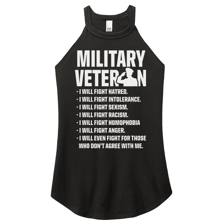 Military Veterans Against Trump 2020 Fight Usa Election Women's Perfect Tri Rocker Tank