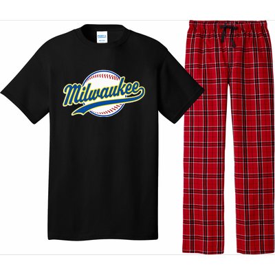 Milwaukee Vintage Baseball Throwback Pajama Set