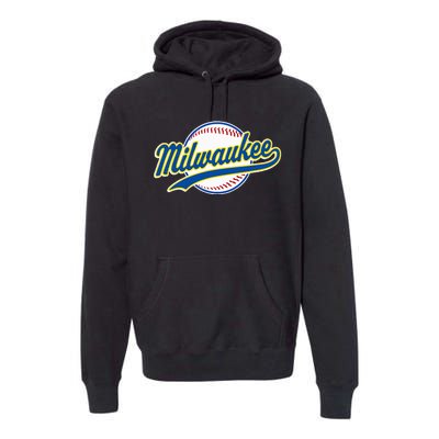 Milwaukee Vintage Baseball Throwback Premium Hoodie