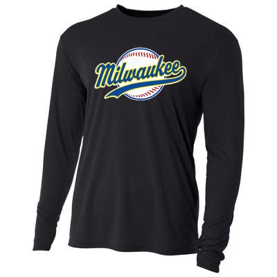 Milwaukee Vintage Baseball Throwback Cooling Performance Long Sleeve Crew