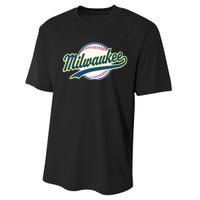 Milwaukee Vintage Baseball Throwback Performance Sprint T-Shirt