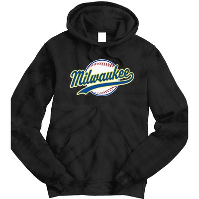 Milwaukee Vintage Baseball Throwback Tie Dye Hoodie