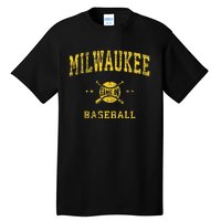 Milwaukee Vintage Baseball Throwback Retro Design Tall T-Shirt