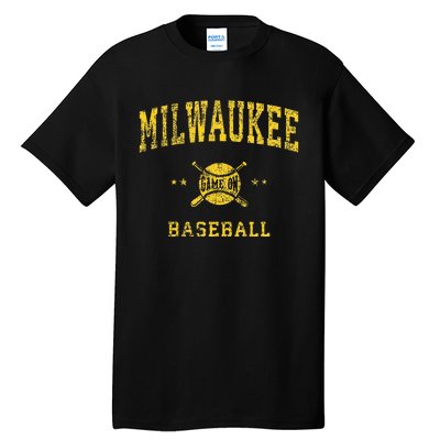 Milwaukee Vintage Baseball Throwback Retro Design Tall T-Shirt