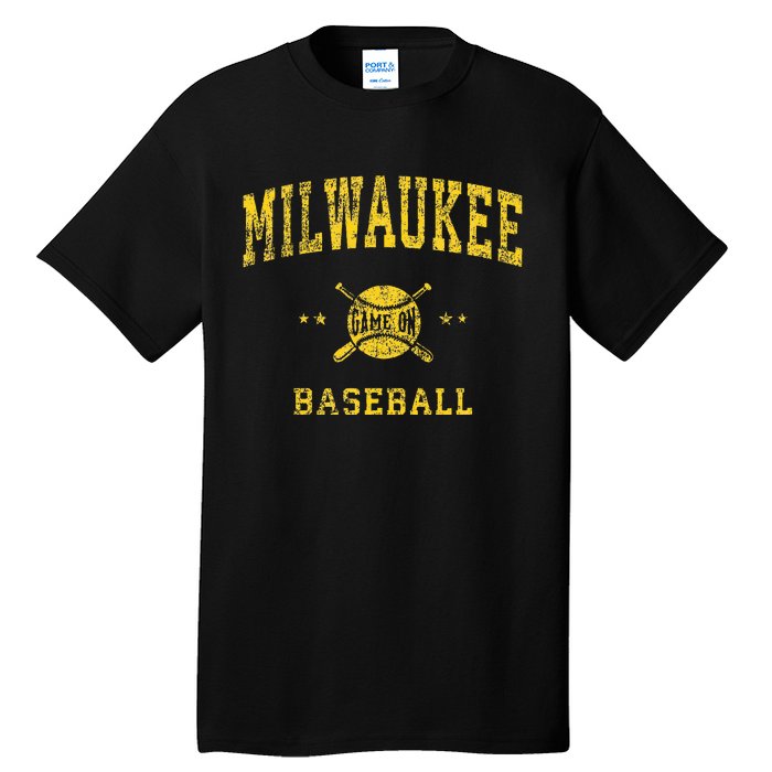 Milwaukee Vintage Baseball Throwback Retro Design Tall T-Shirt