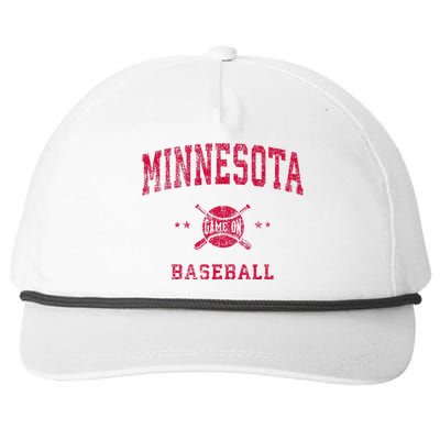 Minnesota Vintage Baseball Throwback Snapback Five-Panel Rope Hat