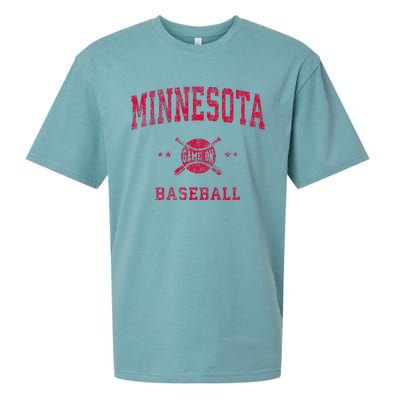 Minnesota Vintage Baseball Throwback Sueded Cloud Jersey T-Shirt