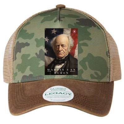 Martin Van Buren 8th President Of The United States Portrait Legacy Tie Dye Trucker Hat