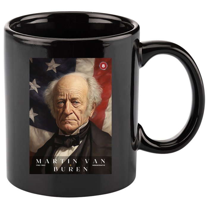 Martin Van Buren 8th President Of The United States Portrait 11oz C Handle Ceramic Mug