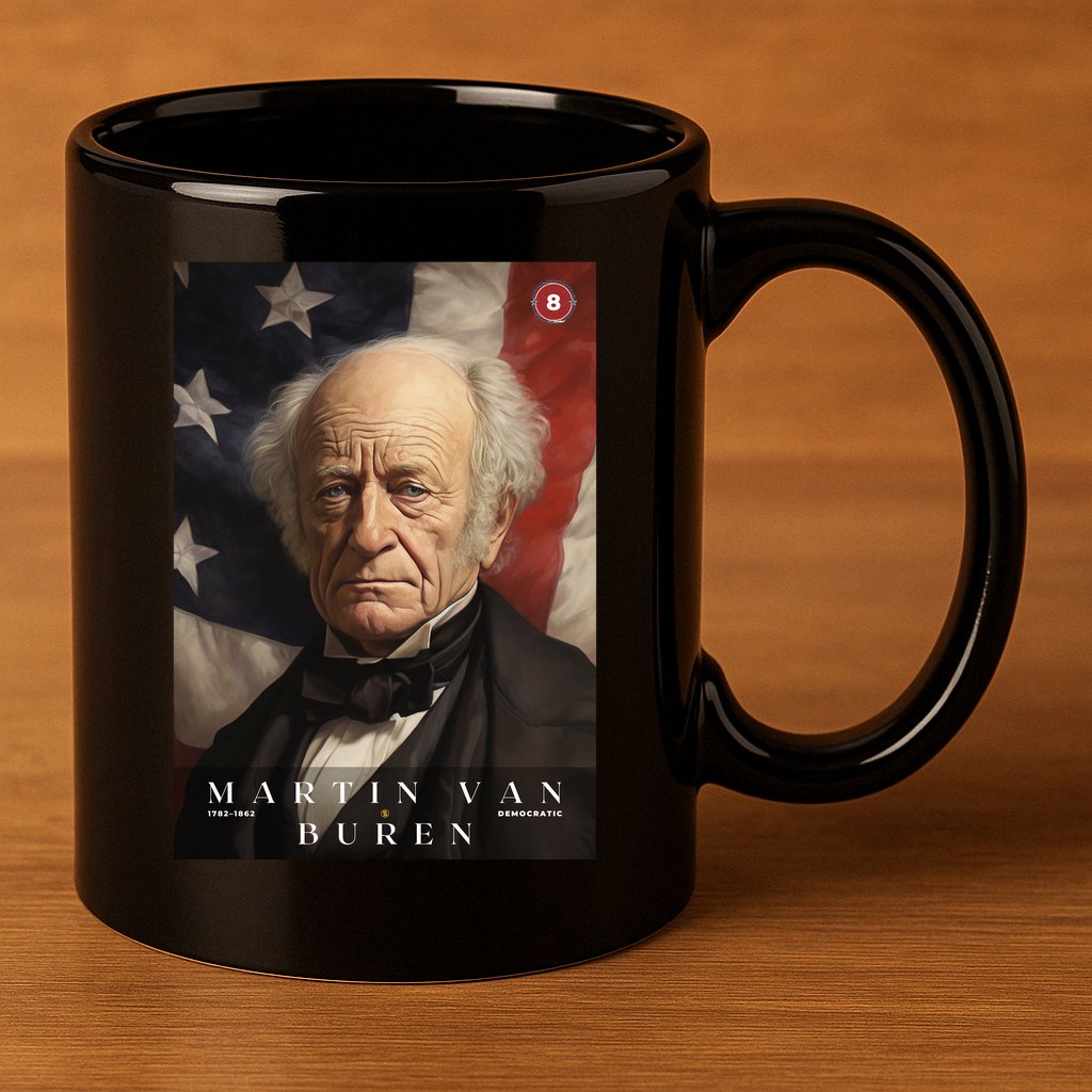 Martin Van Buren 8th President Of The United States Portrait 11oz C Handle Ceramic Mug