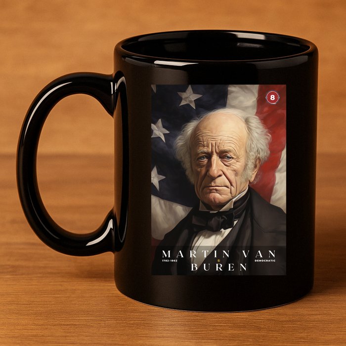 Martin Van Buren 8th President Of The United States Portrait 11oz C Handle Ceramic Mug