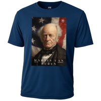 Martin Van Buren 8th President Of The United States Portrait Cooling Performance Crew T-Shirt