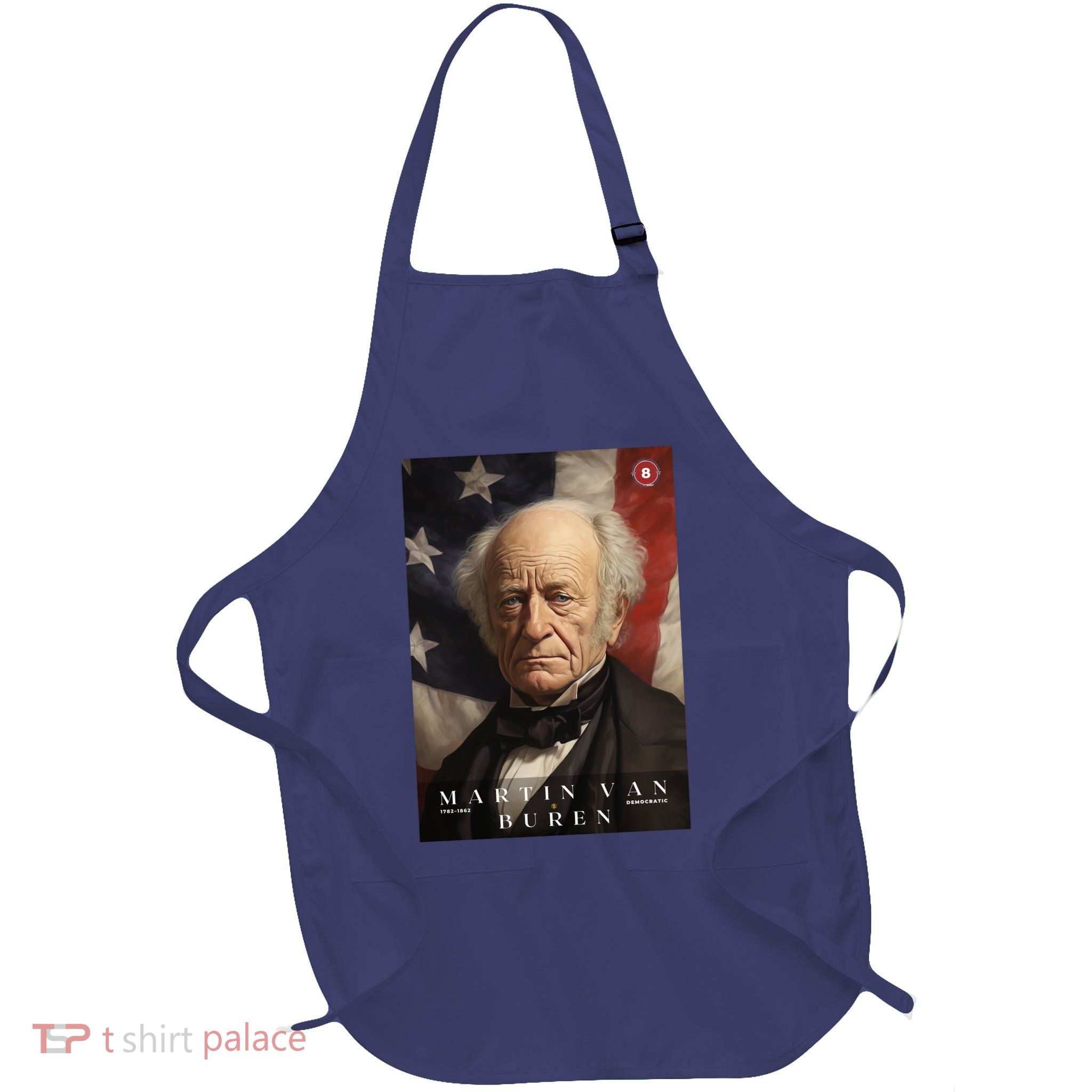 Martin Van Buren 8th President Of The United States Portrait Full-Length Apron With Pockets