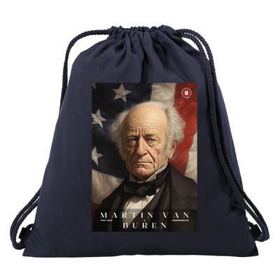 Martin Van Buren 8th President Of The United States Portrait Drawstring Bag