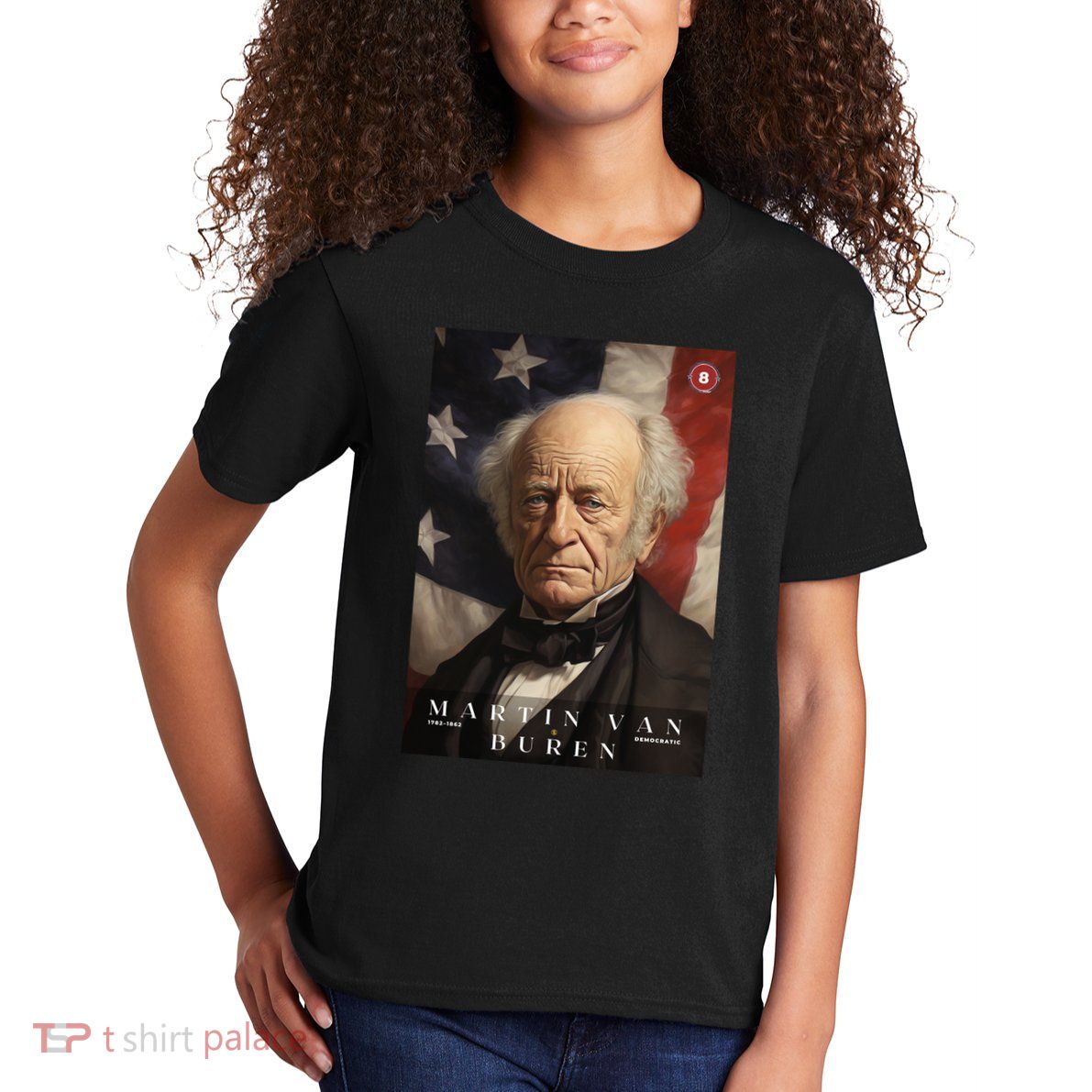 Martin Van Buren 8th President Of The United States Portrait Kids T-Shirt