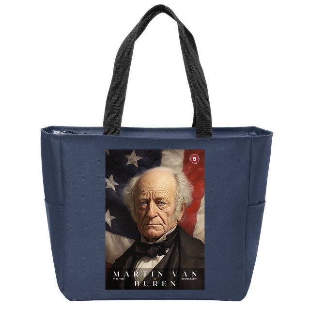 Martin Van Buren 8th President Of The United States Portrait Zip Tote Bag