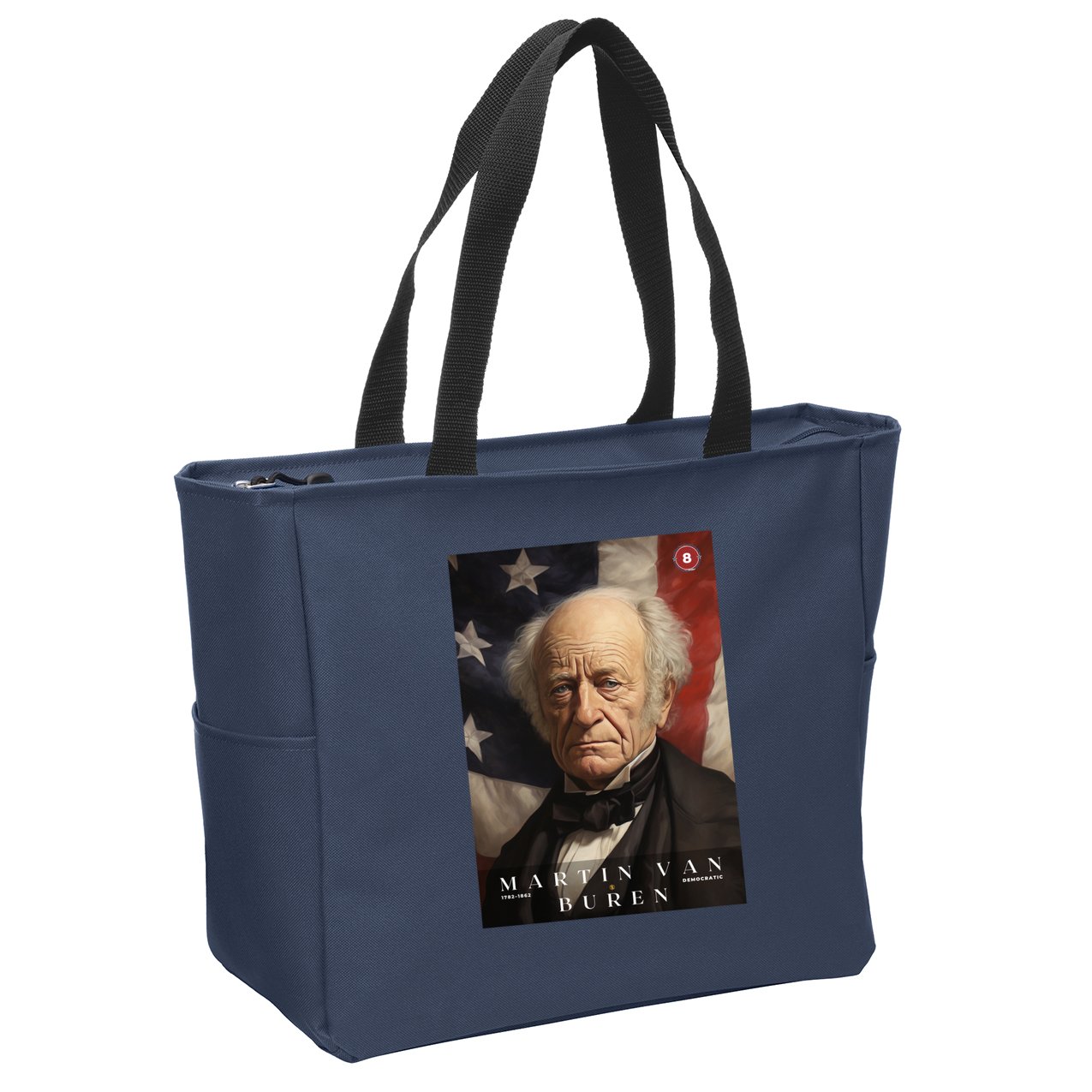Martin Van Buren 8th President Of The United States Portrait Zip Tote Bag