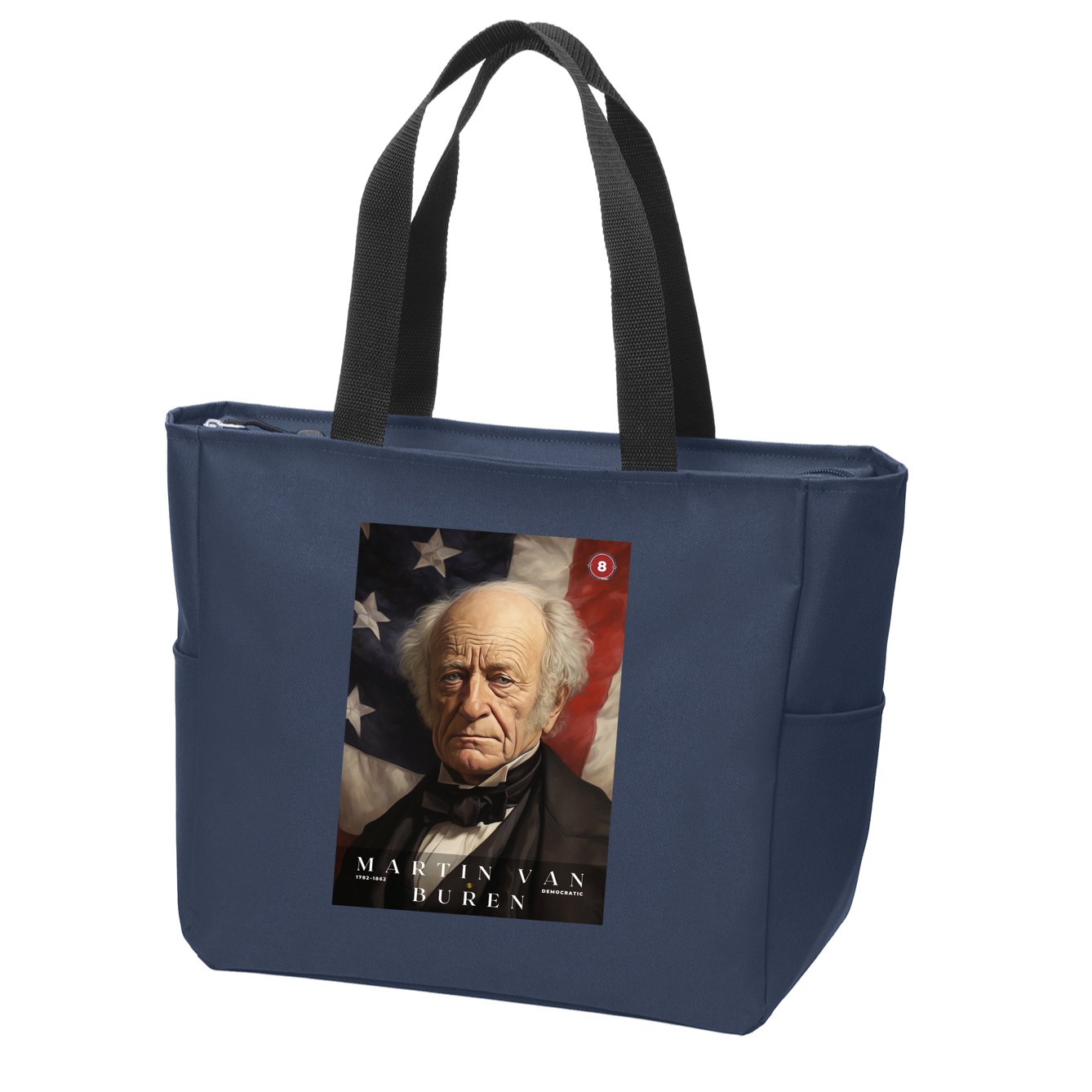 Martin Van Buren 8th President Of The United States Portrait Zip Tote Bag