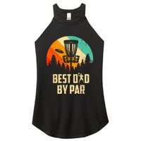 Men Vintage Best Dad By Par Disc Golf Dad Fathers Day Women's Perfect Tri Rocker Tank