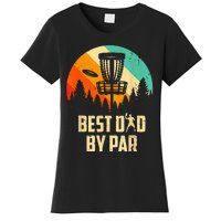 Men Vintage Best Dad By Par Disc Golf Dad Fathers Day Women's T-Shirt