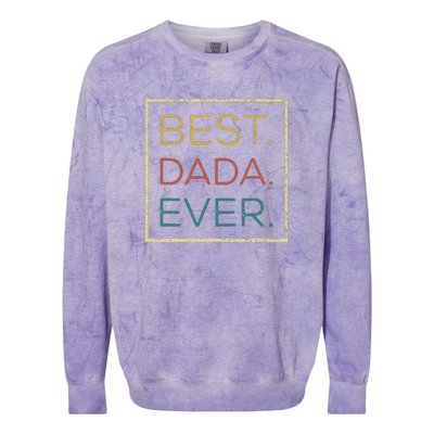 Mens Vintage Best Dada Ever Funny Father's Day Colorblast Crewneck Sweatshirt