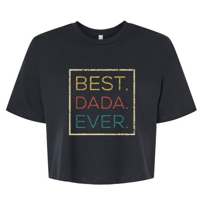 Mens Vintage Best Dada Ever Funny Father's Day Bella+Canvas Jersey Crop Tee