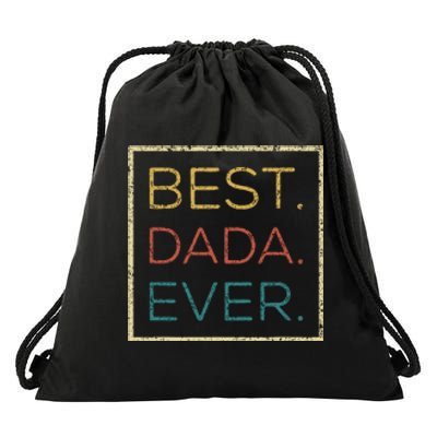 Mens Vintage Best Dada Ever Funny Father's Day Drawstring Bag