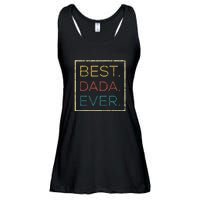 Mens Vintage Best Dada Ever Funny Father's Day Ladies Essential Flowy Tank