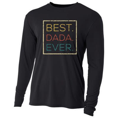 Mens Vintage Best Dada Ever Funny Father's Day Cooling Performance Long Sleeve Crew