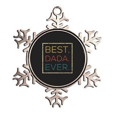 Mens Vintage Best Dada Ever Funny Father's Day Metallic Star Ornament