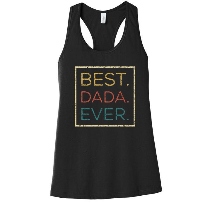 Mens Vintage Best Dada Ever Funny Father's Day Women's Racerback Tank