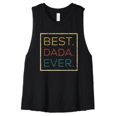 Mens Vintage Best Dada Ever Funny Father's Day Women's Racerback Cropped Tank