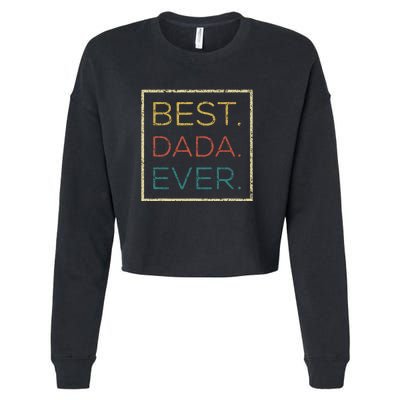 Mens Vintage Best Dada Ever Funny Father's Day Cropped Pullover Crew