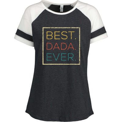 Mens Vintage Best Dada Ever Funny Father's Day Enza Ladies Jersey Colorblock Tee