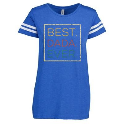 Mens Vintage Best Dada Ever Funny Father's Day Enza Ladies Jersey Football T-Shirt