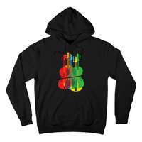 Multicolored Violins Birthday Gift For Musicians Hoodie