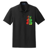 Multicolored Violins Birthday Gift For Musicians Dry Zone Grid Polo