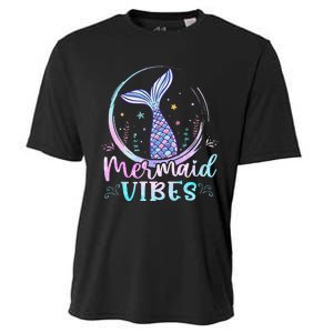 Mermaid Vibes Birthday Mermaid Tail Party Squad Cooling Performance Crew T-Shirt