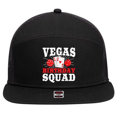 Matching Vegas Birthday Squad Las Vegas Birthday Party 7 Panel Mesh Trucker Snapback Hat