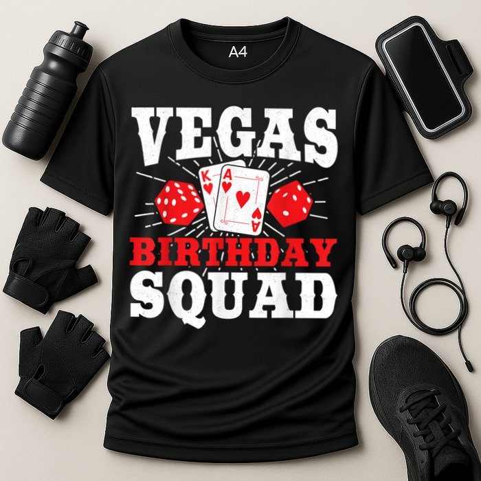 Matching Vegas Birthday Squad Las Vegas Birthday Party Cooling Performance Crew T-Shirt