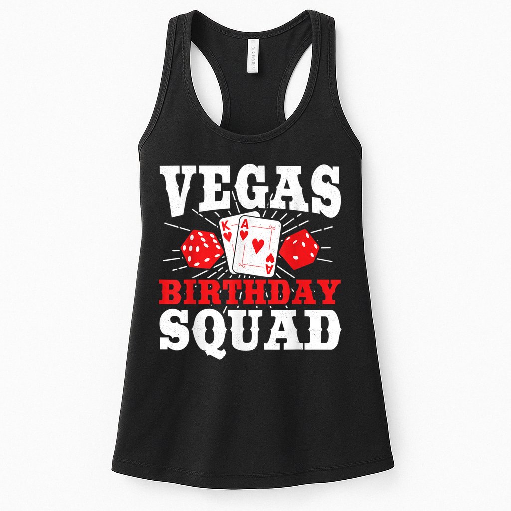 Matching Vegas Birthday Squad Las Vegas Birthday Party Womens Tank Top