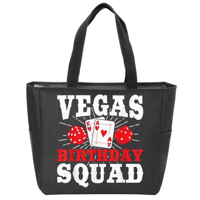 Matching Vegas Birthday Squad Las Vegas Birthday Party Zip Tote Bag