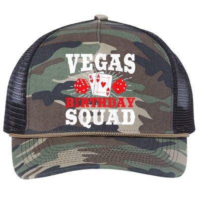 Matching Vegas Birthday Squad Las Vegas Birthday Party Retro Rope Trucker Hat Cap