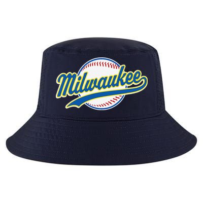 Milwaukee Vintage Baseball Throwback Retro Design Cool Comfort Performance Bucket Hat